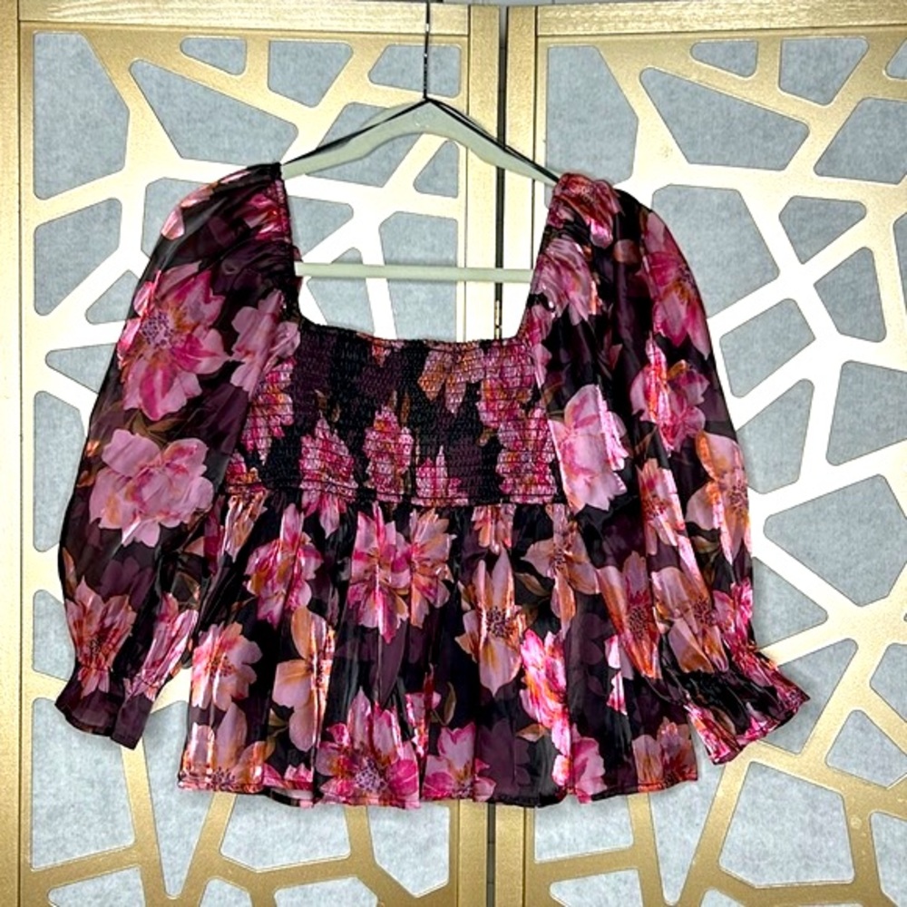 Thirty/Thirty Floral BabyDoll Top NWT‎